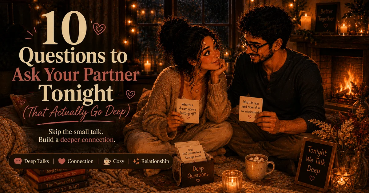 10 Questions to Ask Your Partner Tonight (That Actually Go Deep)